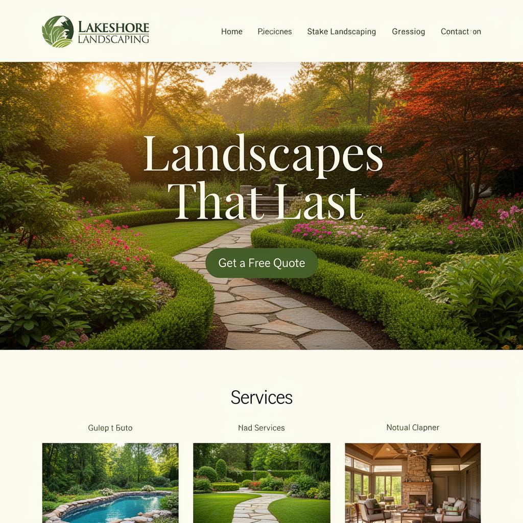 Lakeshore Landscaping website preview
